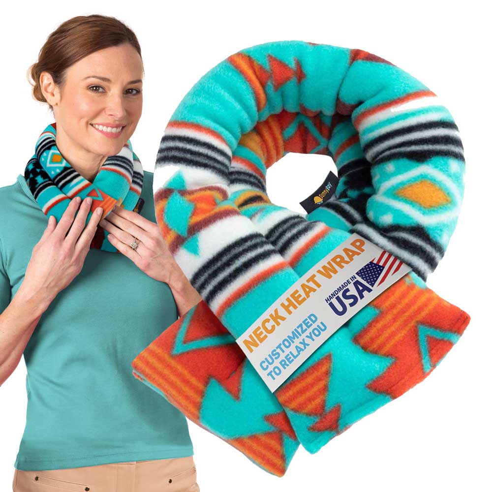 extra long neck heating wrap-Microwavable Neck Heating Wrap, Flax