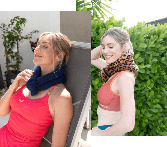 Hands-free Microwavable Neck Heating Wrap, Skyblue