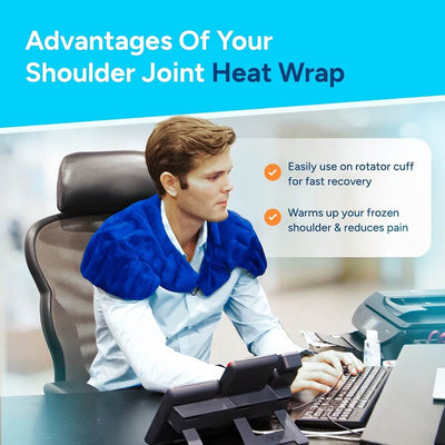 Microwavable Shoulder heating wrap for frozen shoulder rotator cuff injury