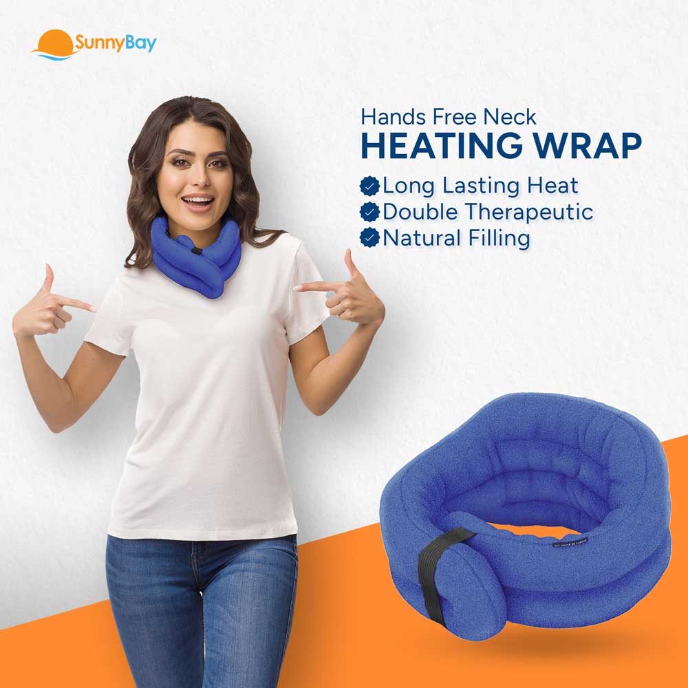 SunnyBay Hands-free Microwavable Neck Heating Wrap Skublue