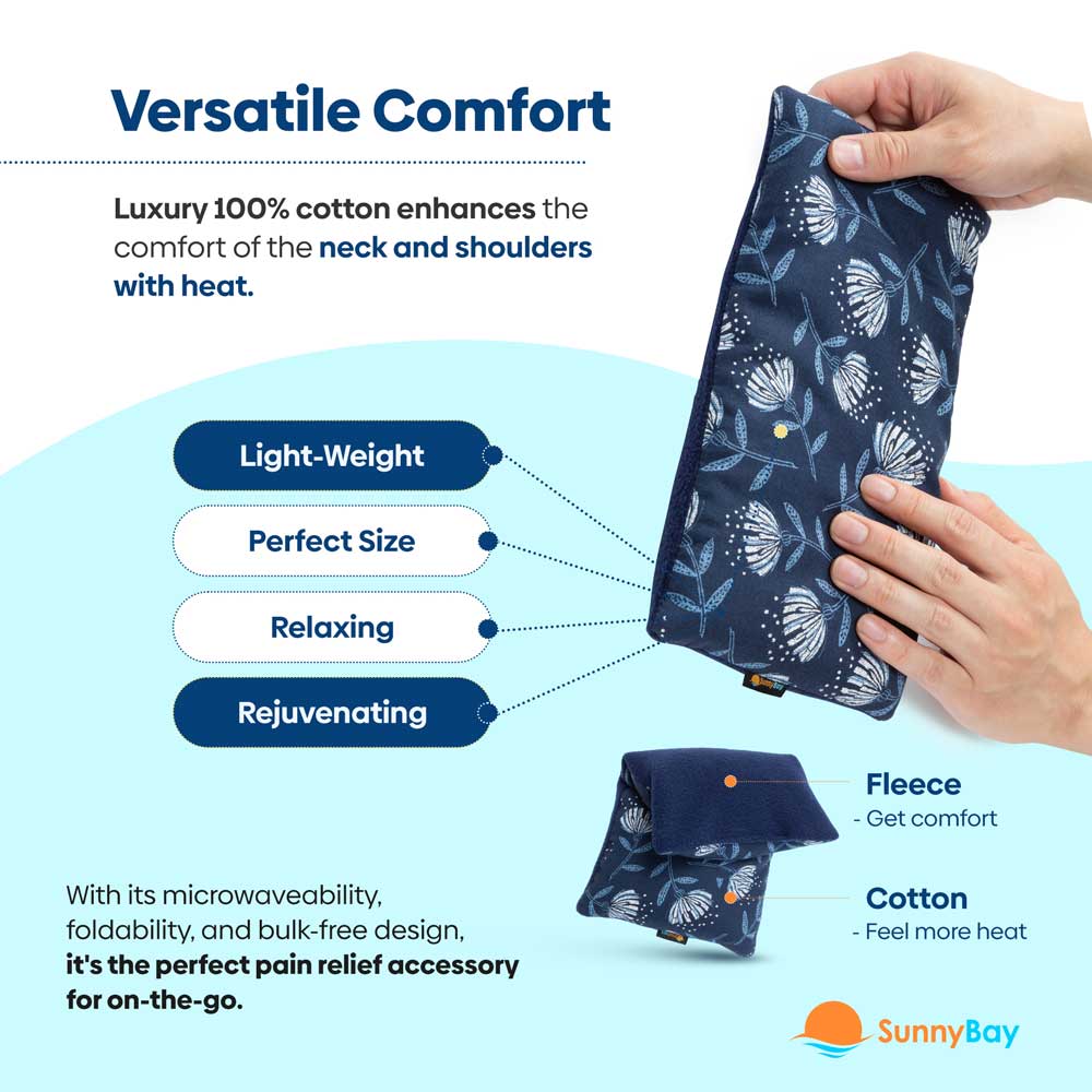 Small Heating Pad Microwavable - Moist Hot Compress Wispy Flower