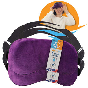Dry Eye Therapy Eye Mask, 2-pack, Reusable Microwavable Odorless Heat Therapy, Purple