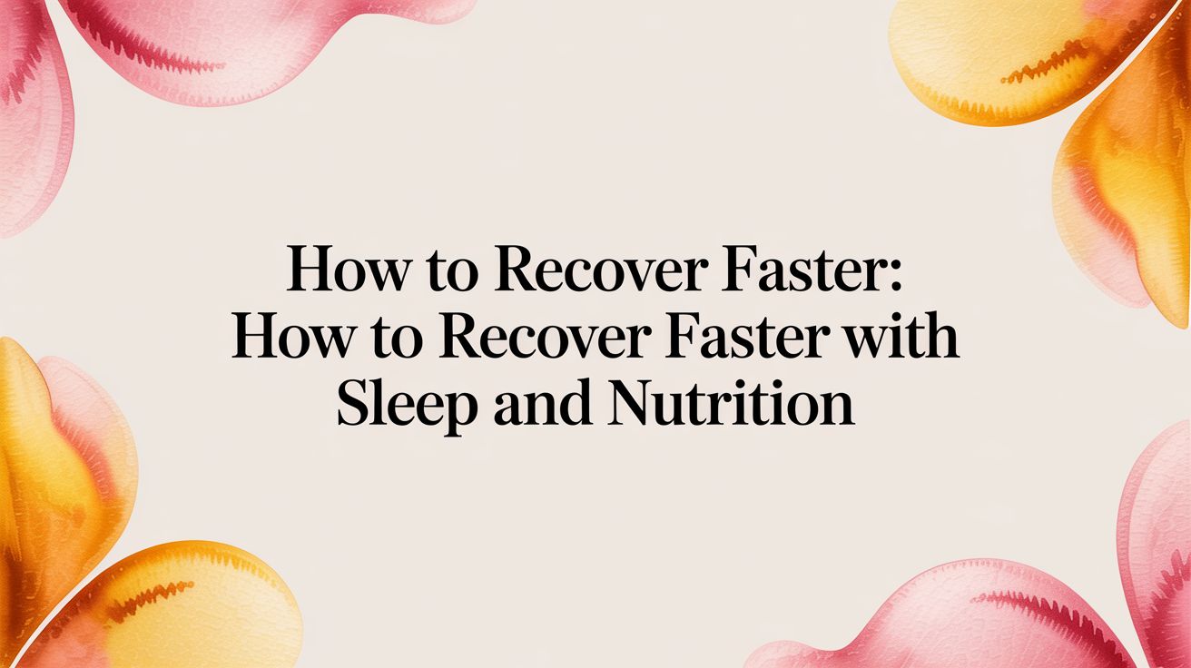 How to Recover Faster: A Guide to Sleep, Nutrition, and Therapy – SunnyBay