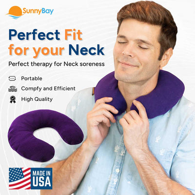 Microwavable Neck Heating Pad Neck Pain Relief Wrap Purple