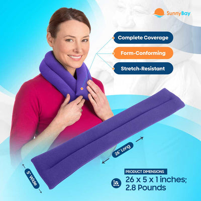 SunnyBay Microwavable Neck Heating Wrap Wheat Beanbag Purple