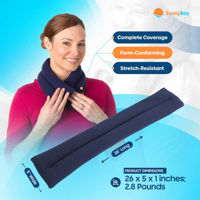 Microwavable Neck Heating Wrap heated neck wrap muscle pain relief navy blue