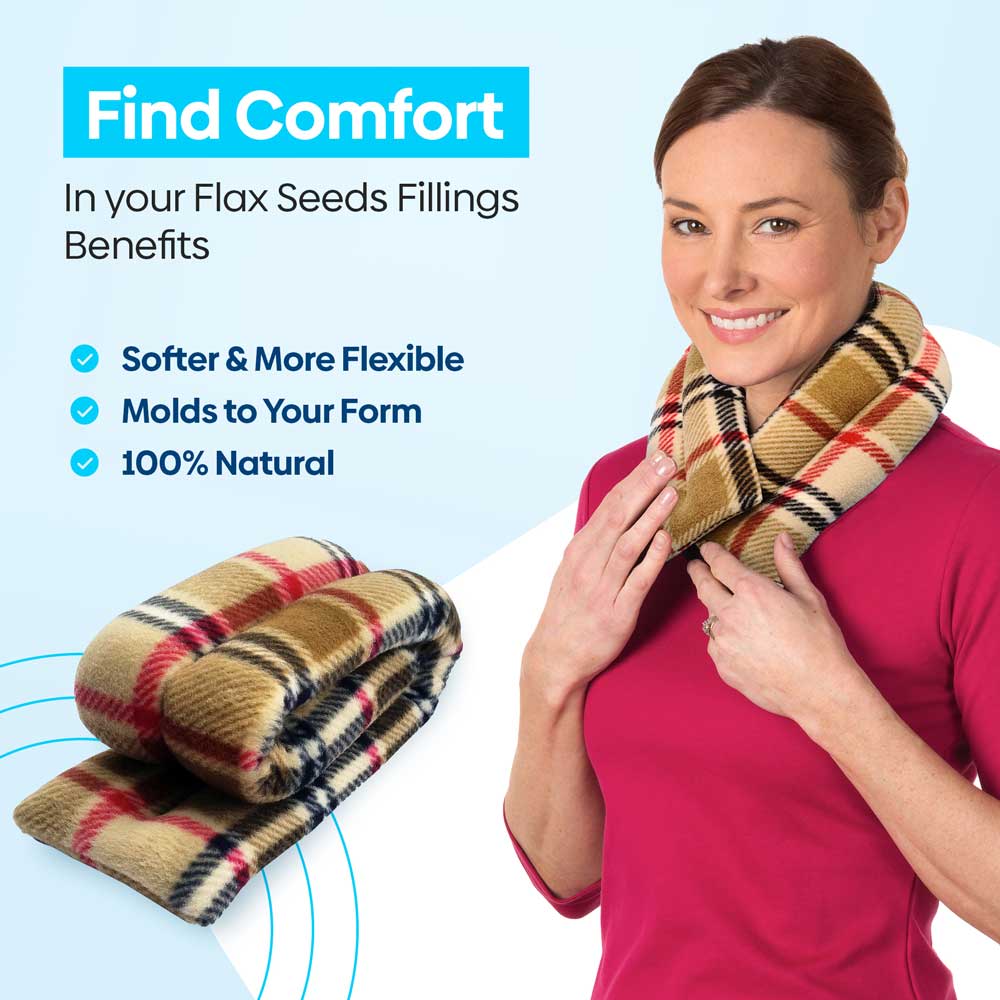 SunnyBay Microwavable Neck Heating Wrap Flax Seeds London