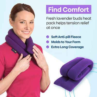 SunnyBay Lavender Microwavable Neck Heating Wrap Flax Purple