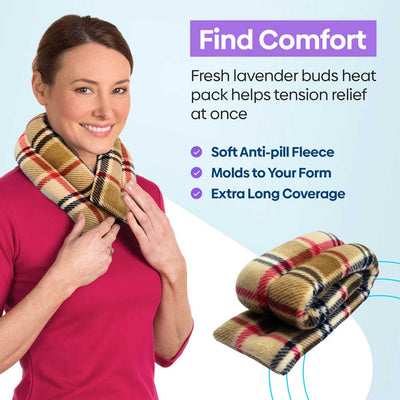 SunnyBay Lavender Microwavable Neck Heating Wrap flax london