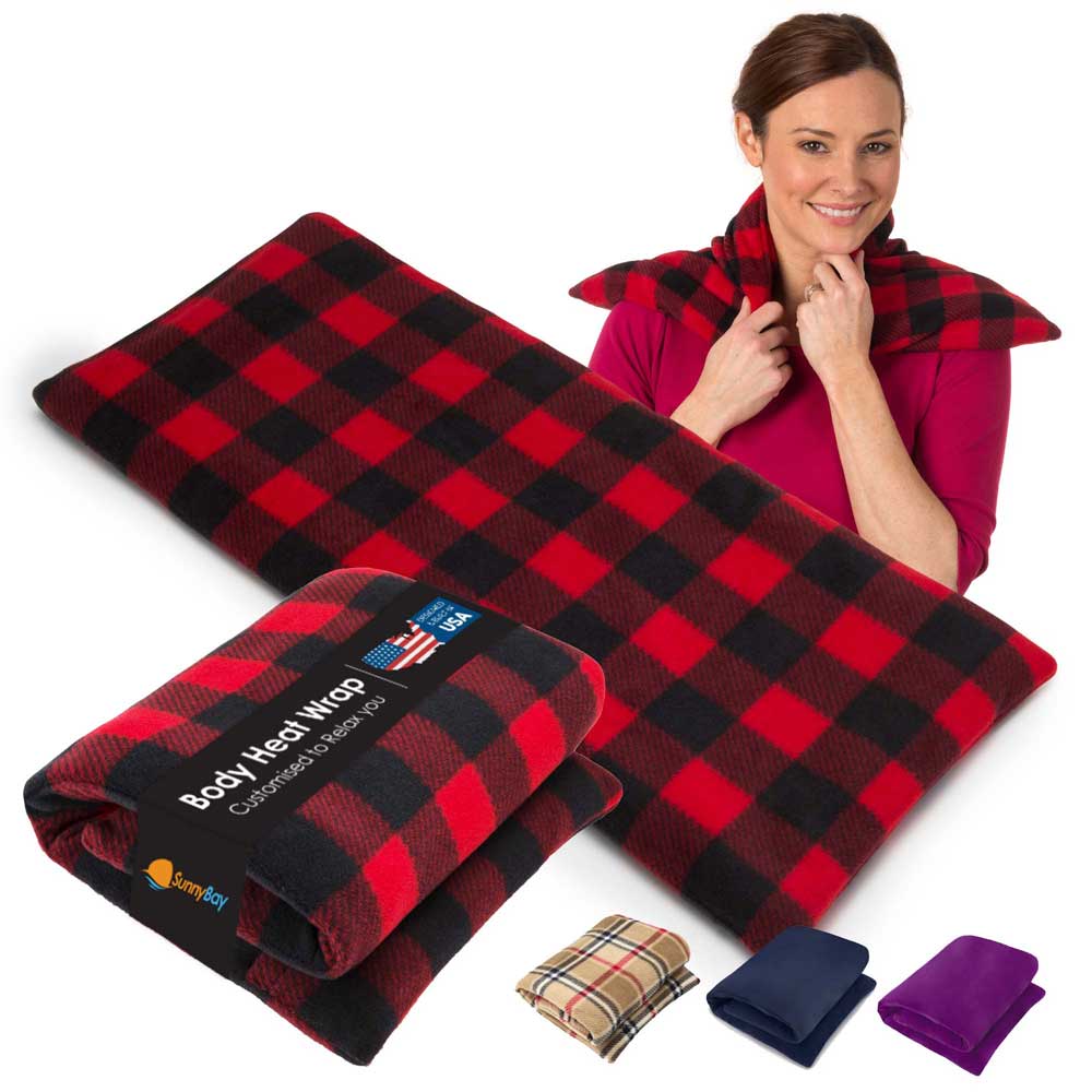 Microwavable Body Heating Wrap, hot cold, washable cover