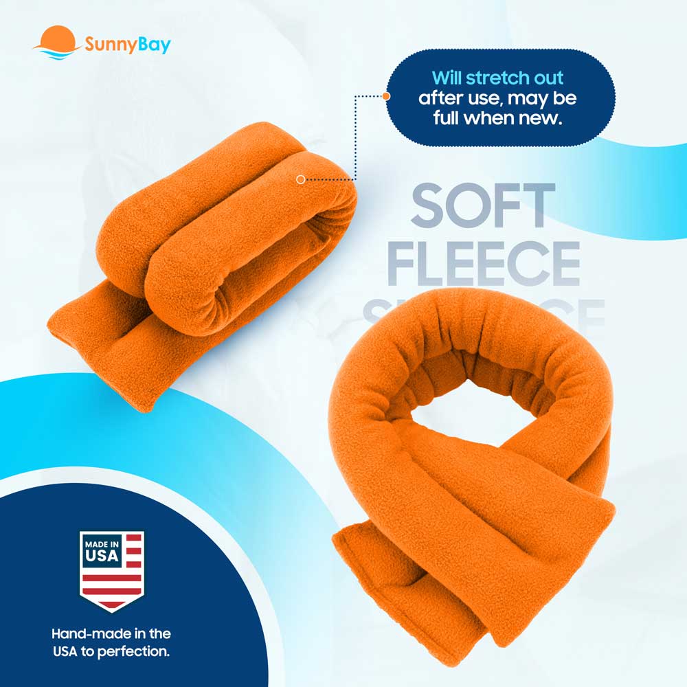SunnyBay Microwavable Neck Heating Wrap Wheat Beanbag Orange