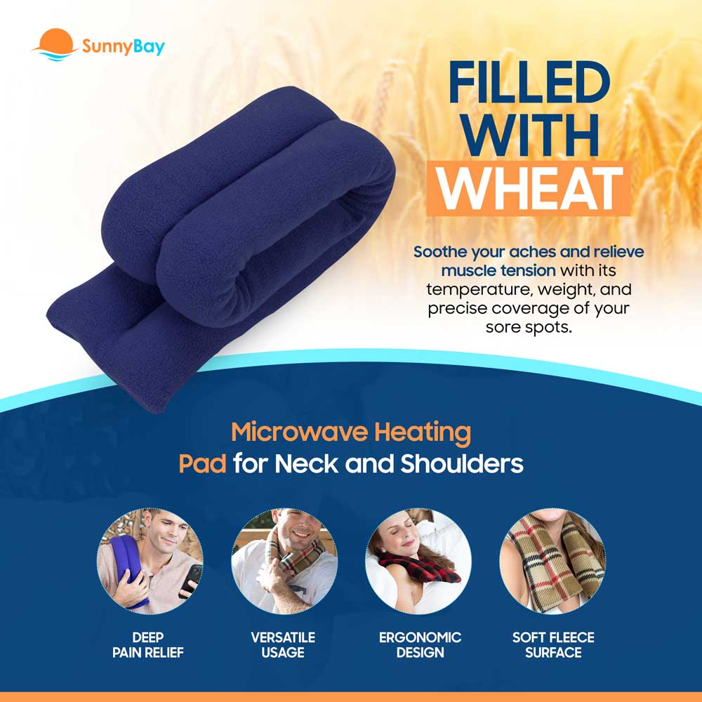 microwavable neck heating pad Microwavable Neck Heating Wrap Wheat Filled 5 x 26