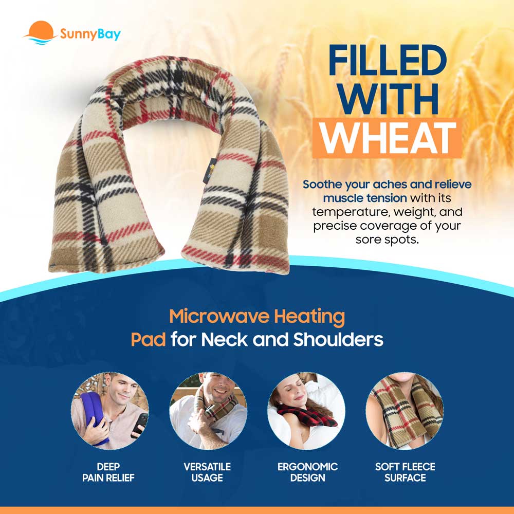 SunnyBay Microwavable Neck Heating Wrap Wheat Beanbag London