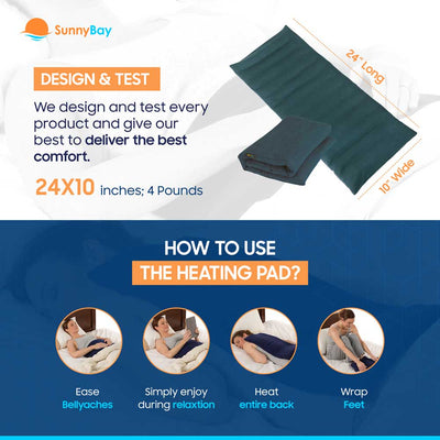 Unscented XL body heat wrap moist heat therapy back pain relief green