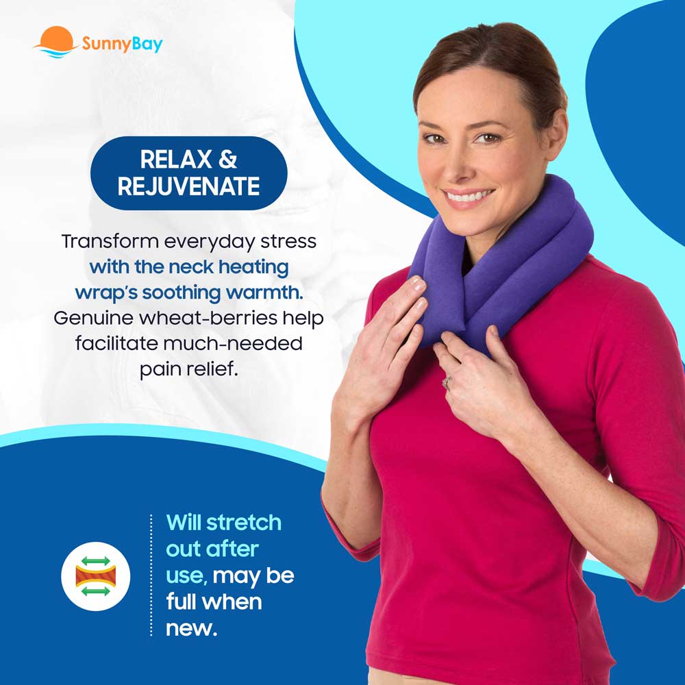 Microwavable Neck Heating Wrap heated neck wrap muscle pain relief purple