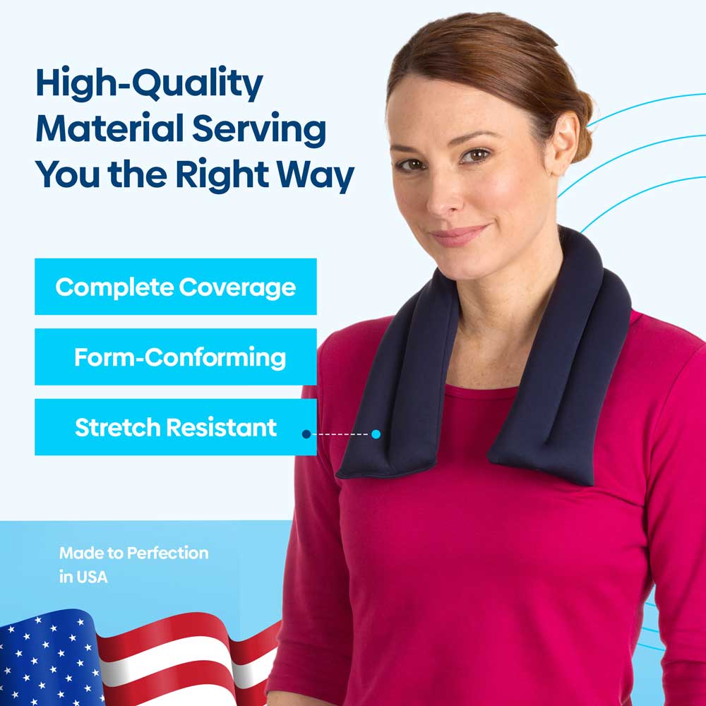 SunnyBay Microwavable Neck Heating Wrap Flax Seeds icing Blue