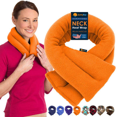 Microwavable Neck Heating Wrap heated neck wrap muscle pain relief orange