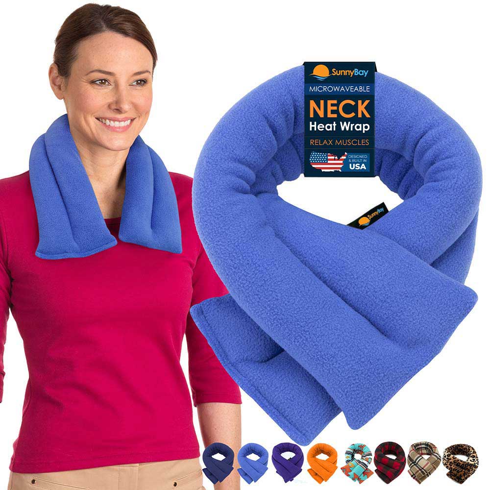 Microwavable Neck Heating Wrap heated neck wrap muscle pain relief skyblue