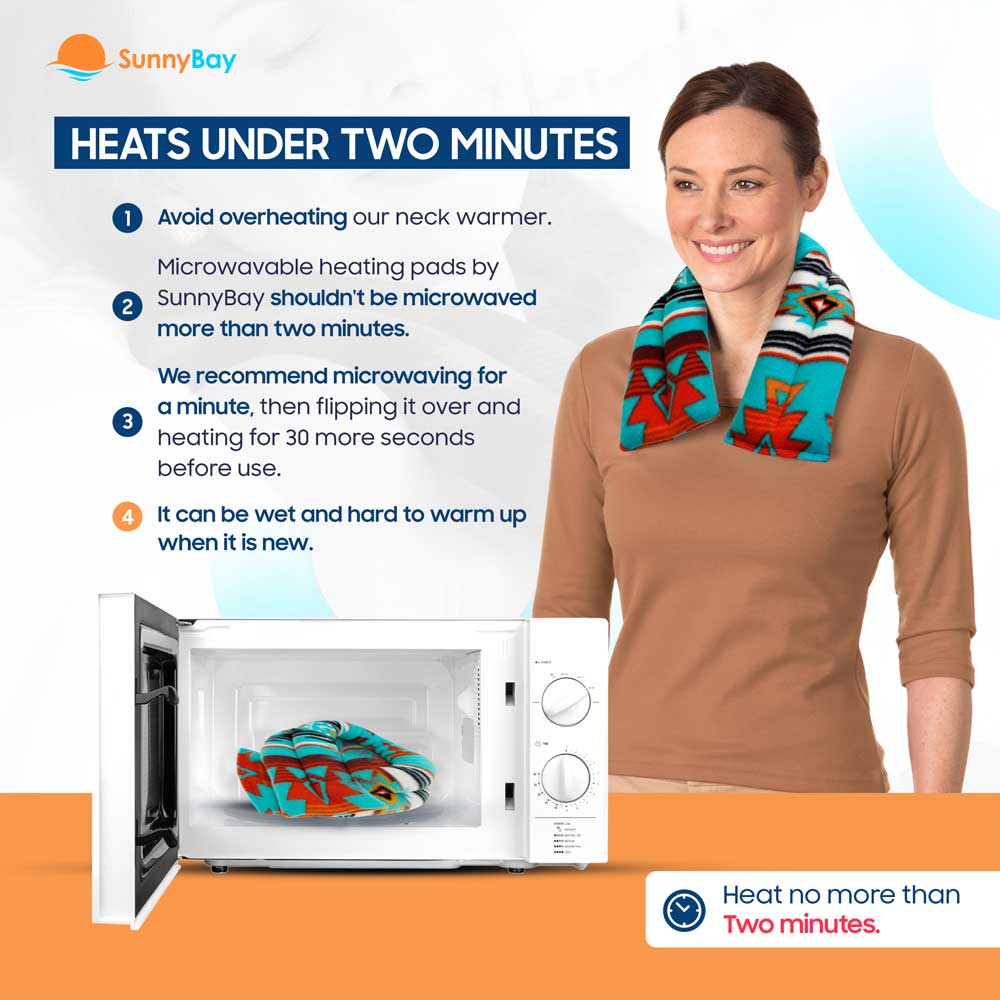 extra long neck heating wrap-Microwavable Neck Heating Wrap, Flax