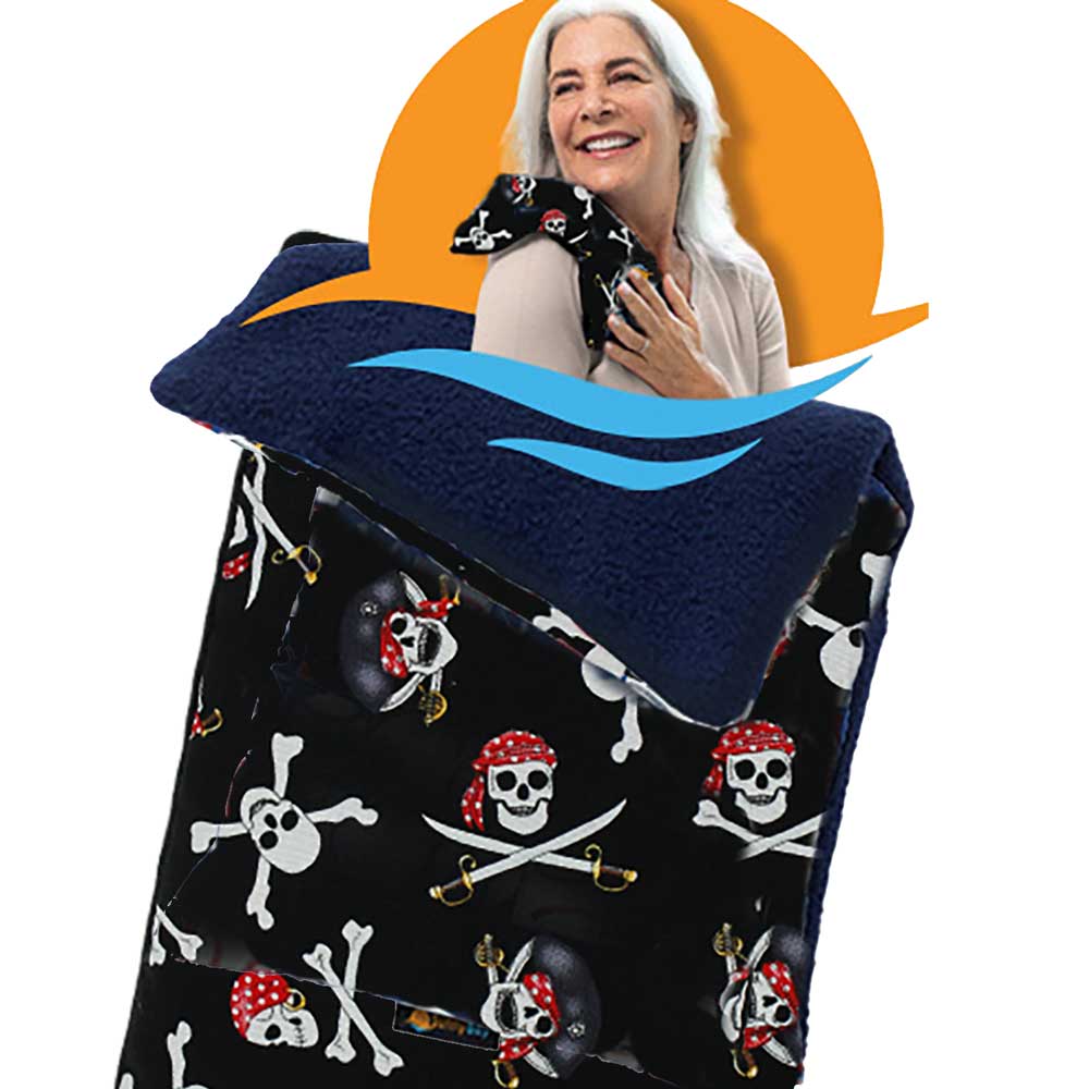 Limited Edition - Small Heating Pad Microwavable - Moist Hot Compress (Halloween bone & skull ) )