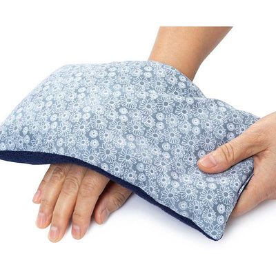 Small Heating Pad Microwavable - Moist Hot Compress grey Flower