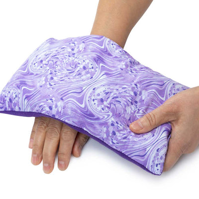 Small Heating Pad Microwavable - Moist Hot Compress (Purple Waves)
