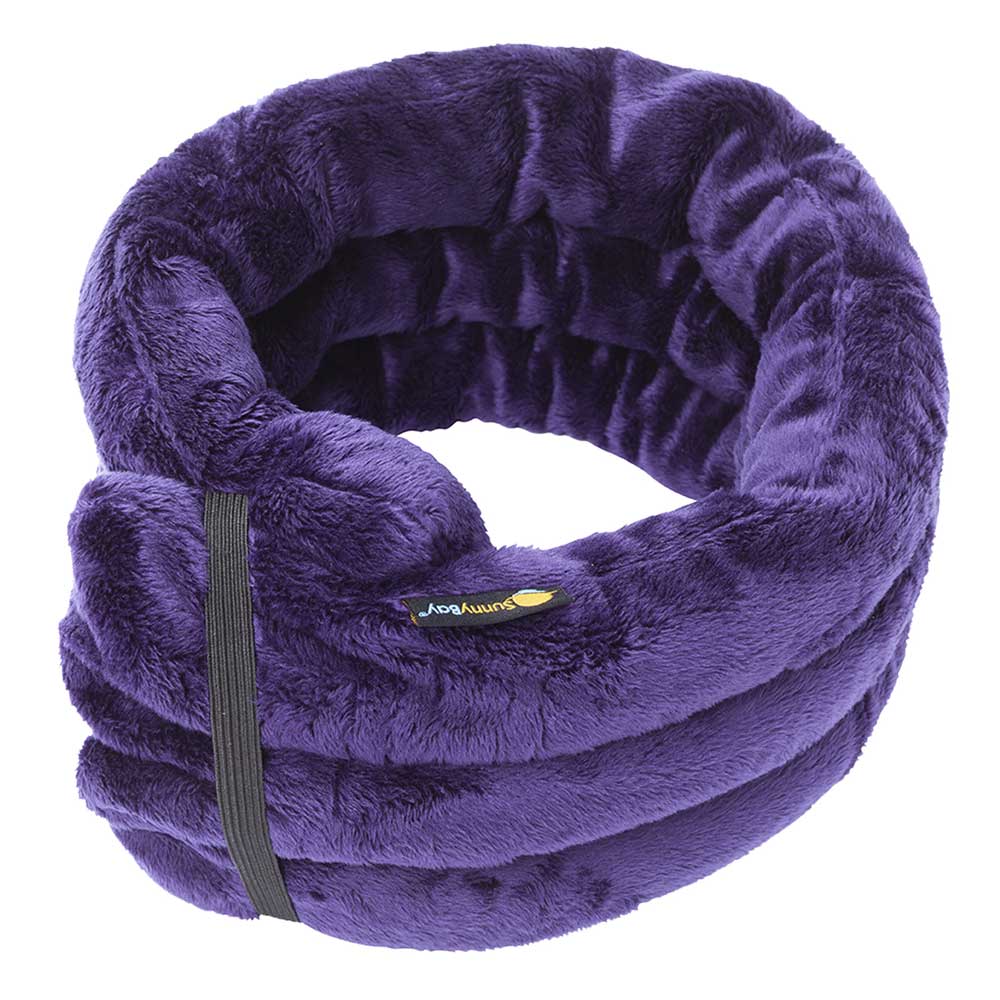 Wider Microwavable Heat Wrap heated neck pillow purple