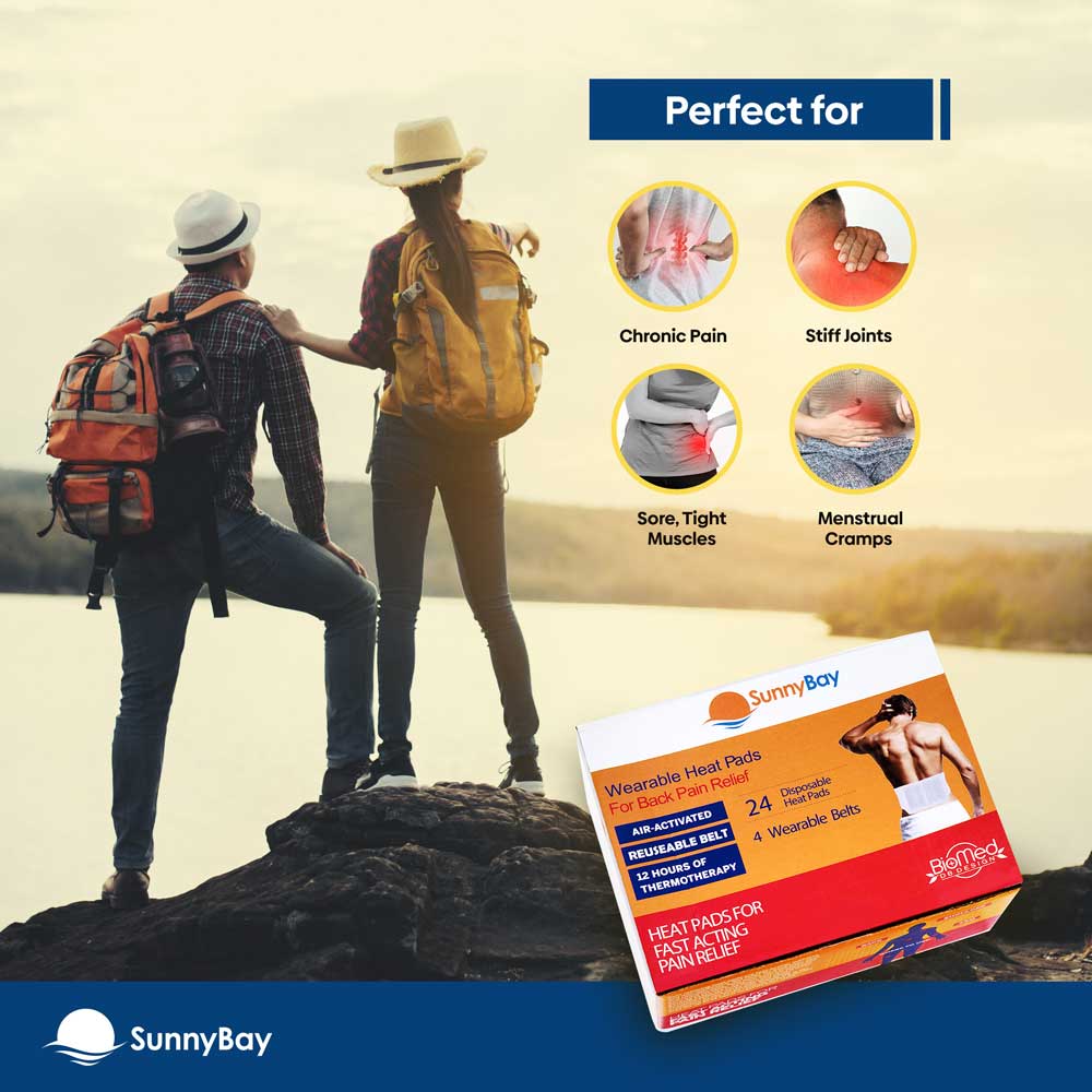 SunnyBay Disposable Heat Patches wearable belt back pain relief