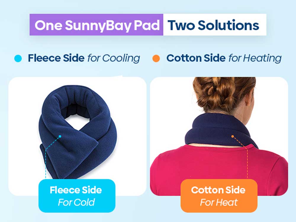 SunnyBay Lavender Microwavable Neck Heating Wrap cotton blue