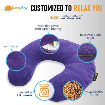 Microwavable Neck Heating Wrap Heated moist neck shoulder wrap pain relief