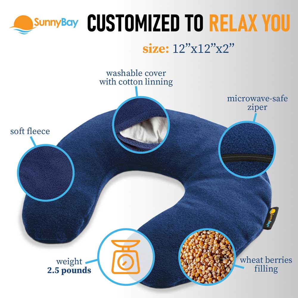 Microwavable Neck Heating Wrap Heated moist neck shoulder wrap pain relief