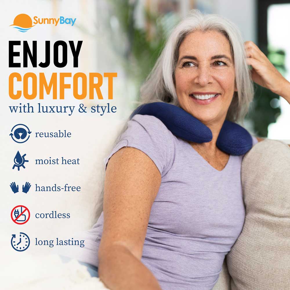 Microwavable Neck Heating Wrap Heated moist neck shoulder wrap pain relief