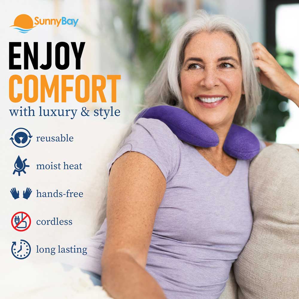 Microwavable Neck Heating Wrap Heated moist neck shoulder wrap pain relief