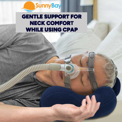 Sleeping with CPAP machine on sunnybay pillow breath better
