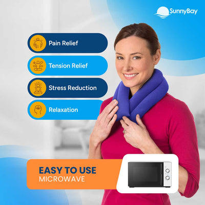 SunnyBay Microwavable Neck Heating Wrap Wheat Beanbag skyblue