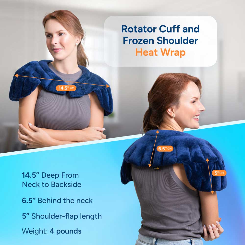 Frozen Shoulder Heat Wrap for Shoulder Joints & Back, Navy Blue