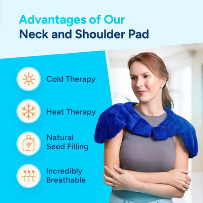 Microwavable Shoulder heating wrap for frozen shoulder rotator cuff injury