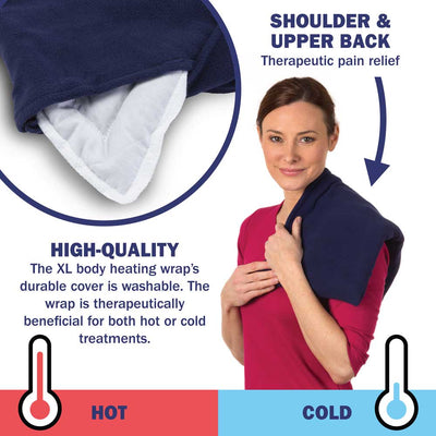 SunnyBay Microwavable Body Heat Pad Wheat Washable Cover