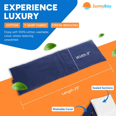 Sunnybay Microwavable Shoulder Body Heating Wrap 9"x29" Blue
