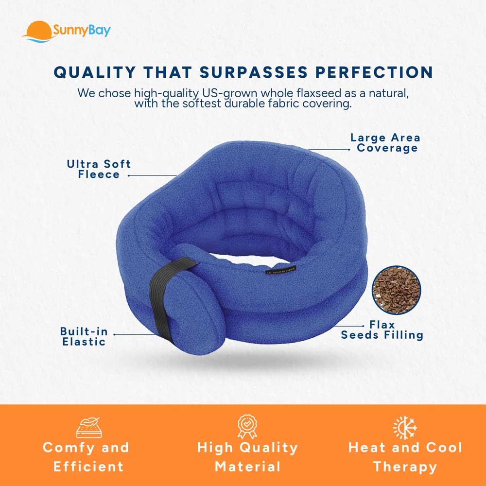 SunnyBay Hands-free Microwavable Neck Heating Wrap Skublue