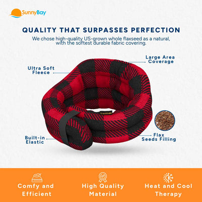 SunnyBay Hands-free Microwavable Neck Heating Wrap buffalo