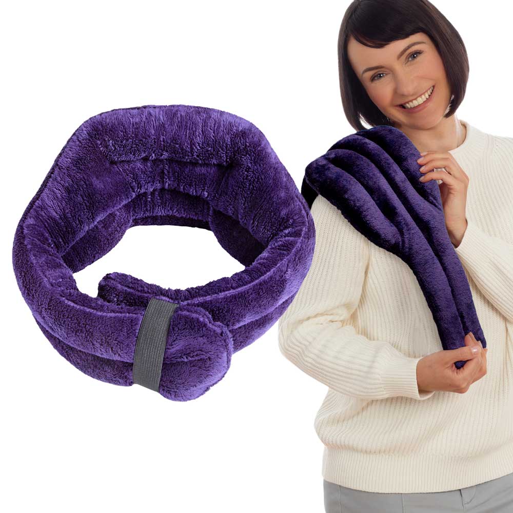 Heated Neck Wrap Lavender-scented Microwavable Heat Pack Purple