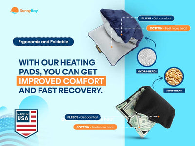 SunnyBay Small Heating Pad Microwavable - Moist Hot Compress (BaseBall)