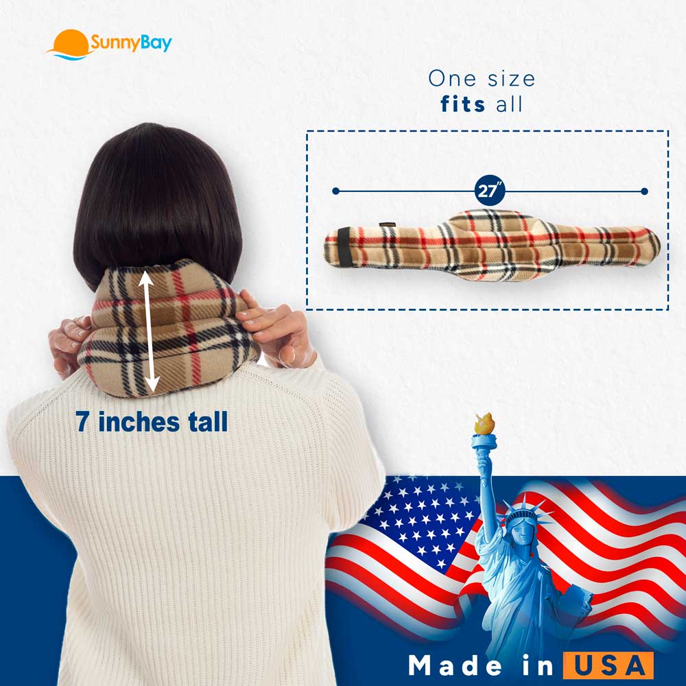 SunnyBay Hands-free Microwavable Neck Heating Wrap, london plaid