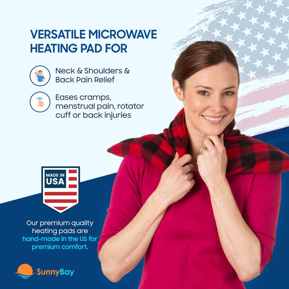 SunnyBay Microwavable Heating Pad Washable Wheat Buffalo