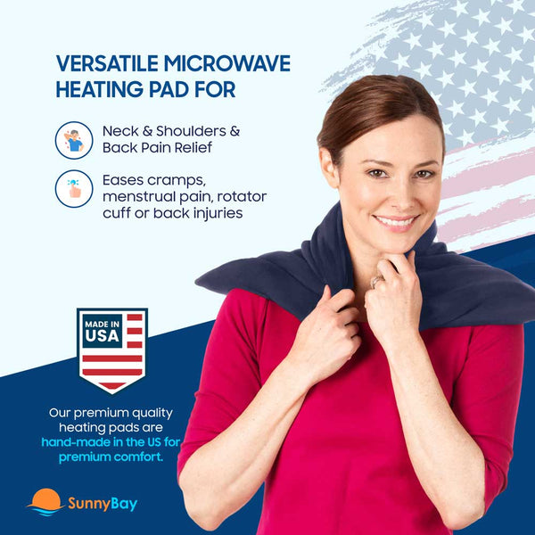 Microwavable Heating pad Heated body moist wrap back pain relief Made In USA