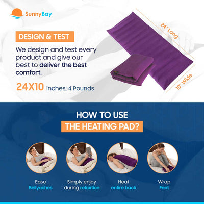 SunnyBay Microwavable Body Heating Wrap, Washable Wheat