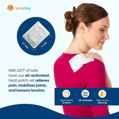 SunnyBay Disposable Heat Patches bulk pack back pain relief