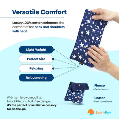 Small Heating Pad Microwavable - Moist Hot Compress 2-pack
