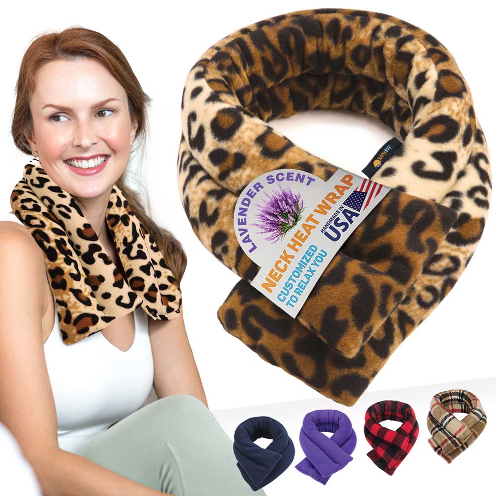 Microwavable Neck Heating Wrap Aromatherapy Lavender Heated Neck pain relief